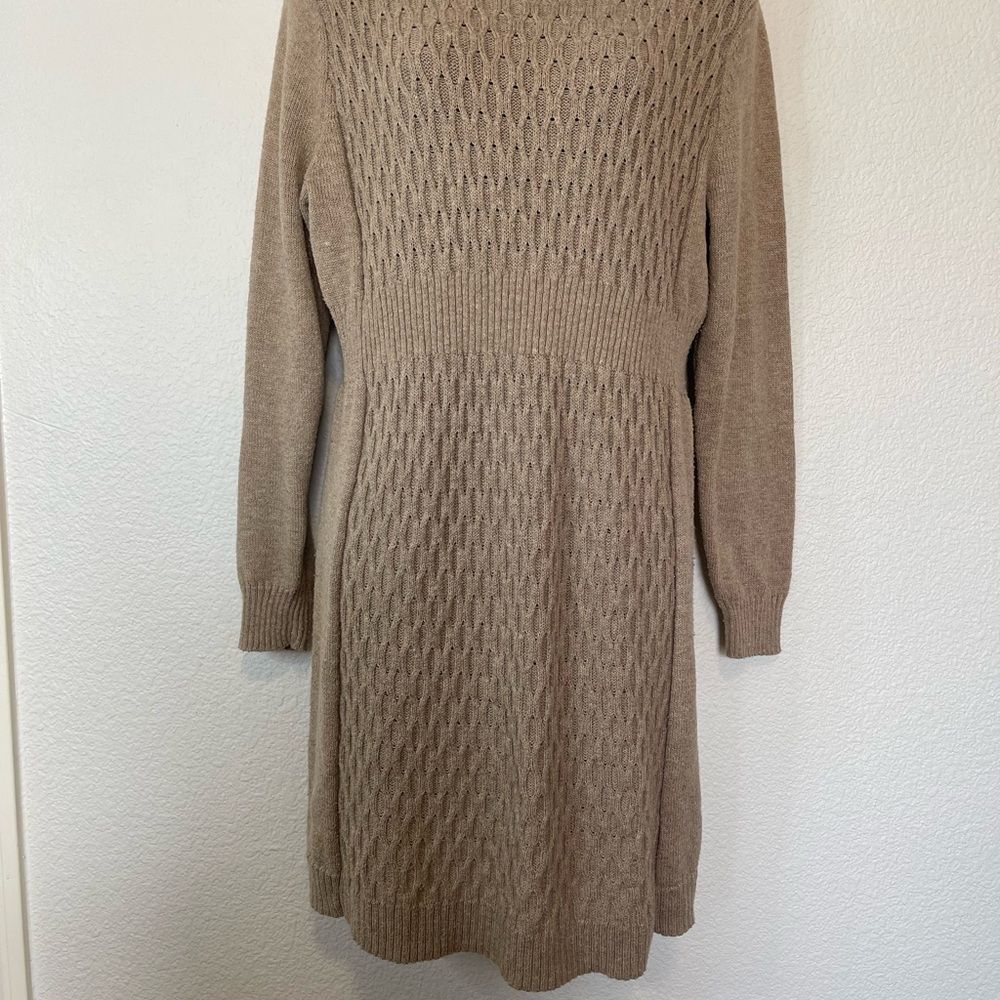 Old Navy Long Sleeve Tan Dress Size Large
